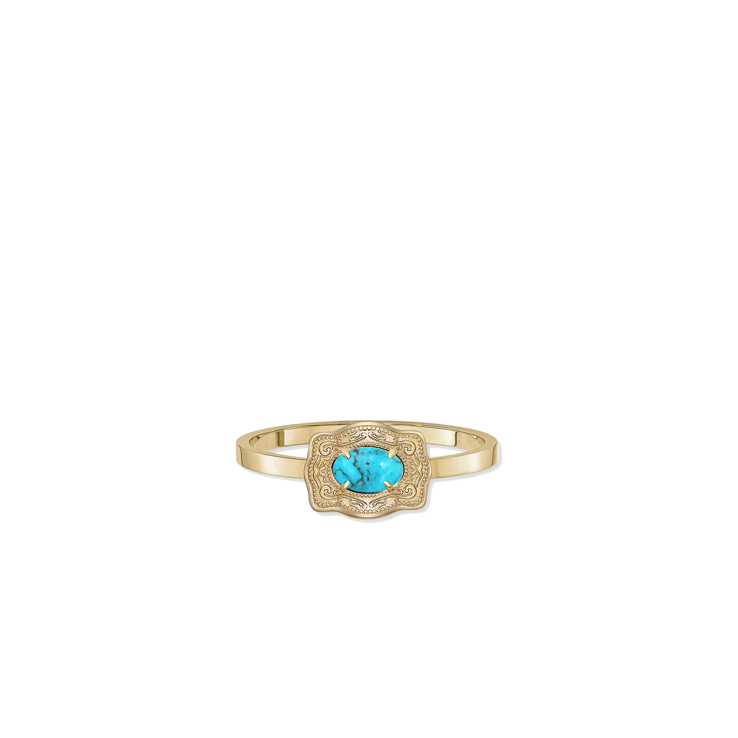 Ultra Mini Belt Buckle Ring (Oasis) - Gold