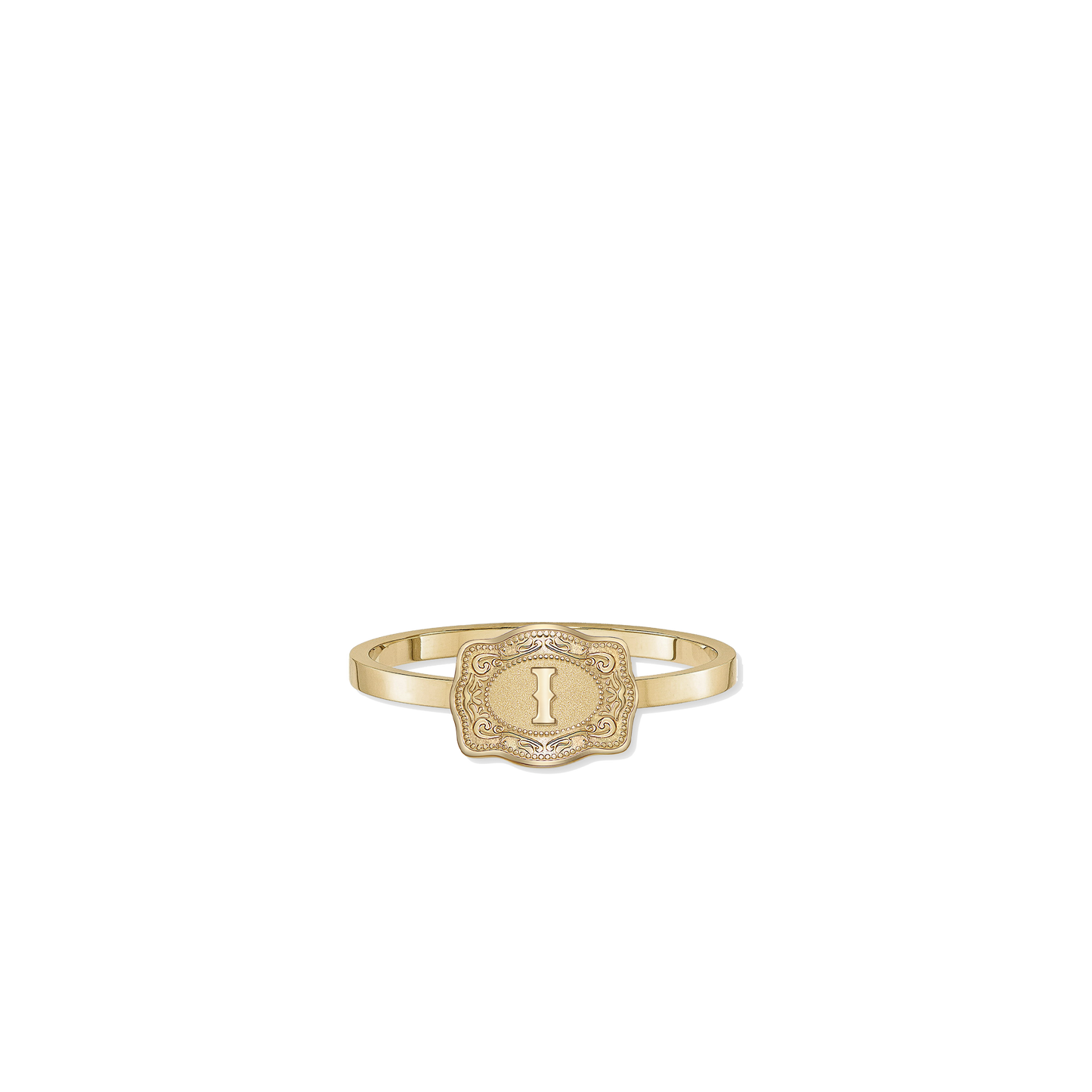 NEW SpurWest Ultra Mini Belt Buckle Ring (Initial) - Gold