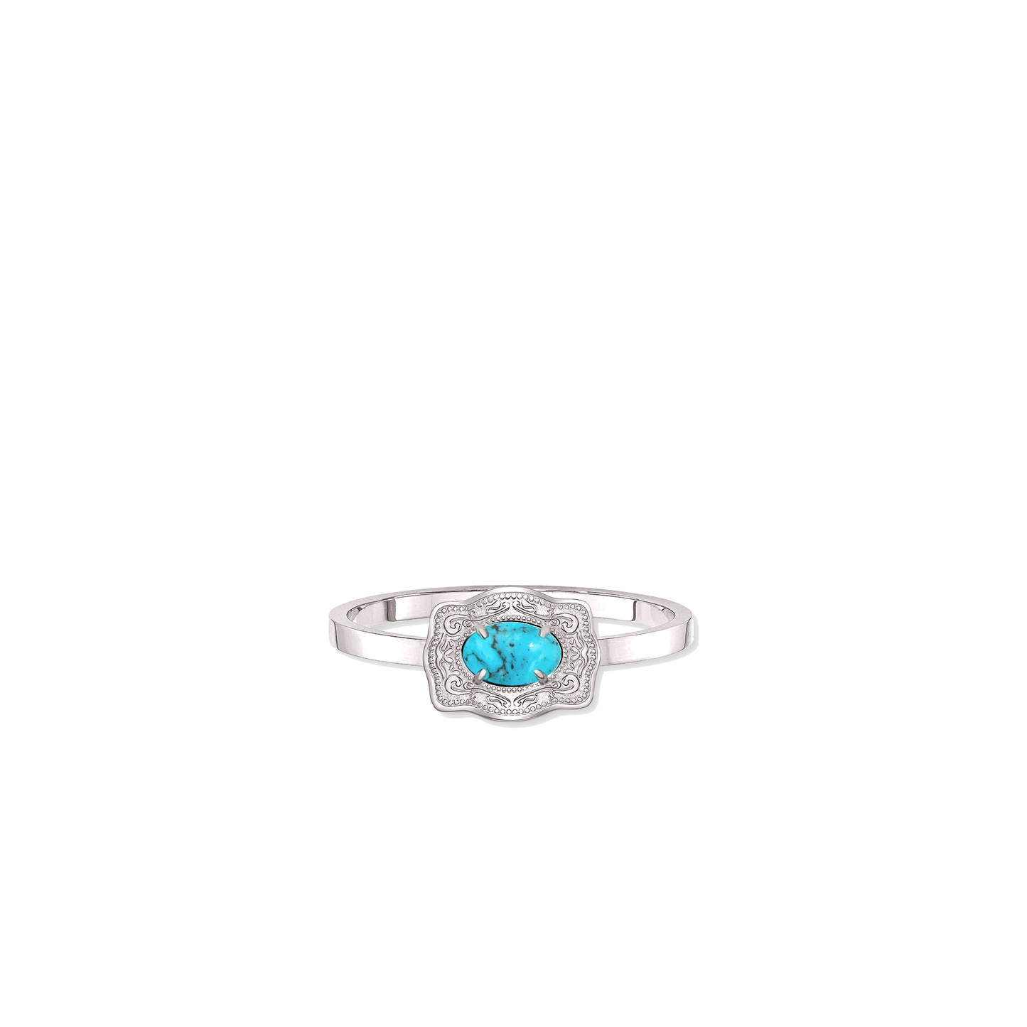Ultra Mini Belt Buckle Ring (Oasis) - Silver