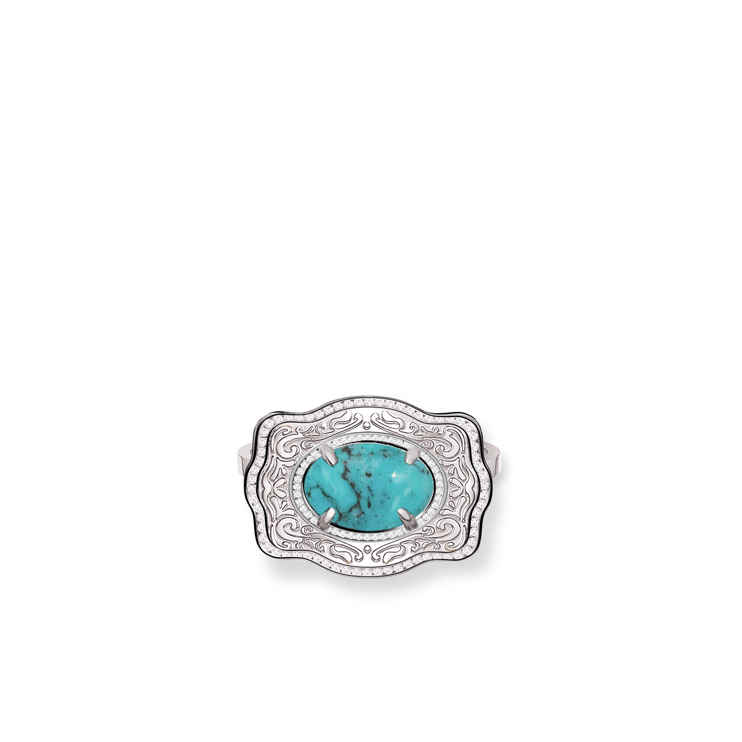 Belt Buckle Ring (Oasis) - Silver