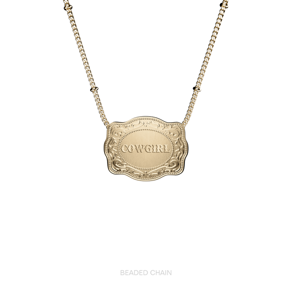 *PREORDER* Cowgirl Mini Belt Buckle Necklace
