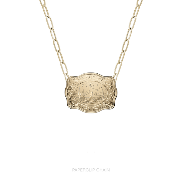 *PREORDER* Lone Wolf Mini Belt Buckle Necklace