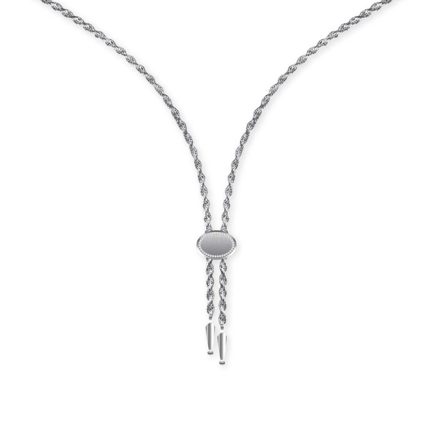 Annley Bolo Tie Necklace - Silver