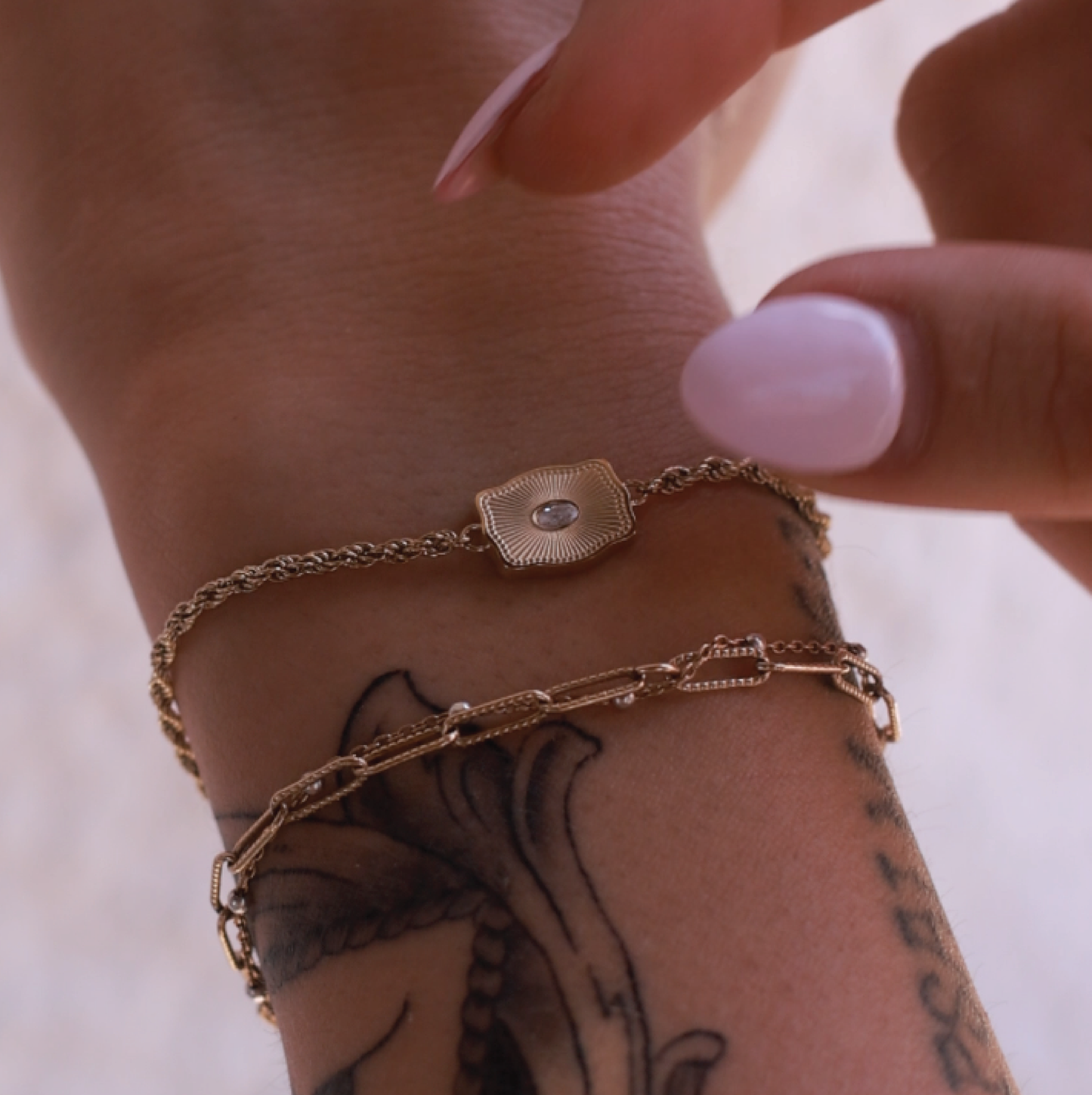 SpurWest Ultra Mini Belt Buckle Bracelet (Initial) - Gold