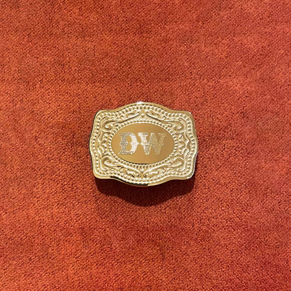 Mini Belt Buckle Hatpin (Customizable) - Gold