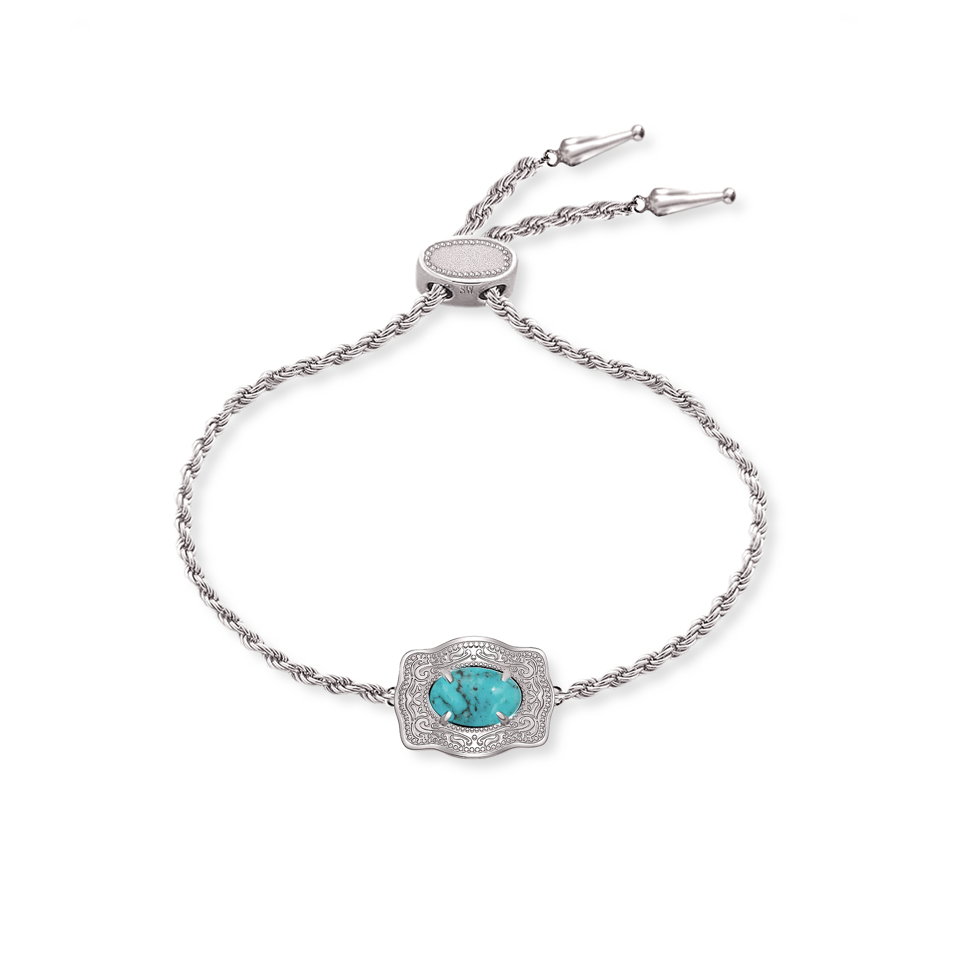 花村想太　NOśWEA　belt_bracelet Oasis Ultra Mini Belt Buckle Bracelet Turquoise - Silver