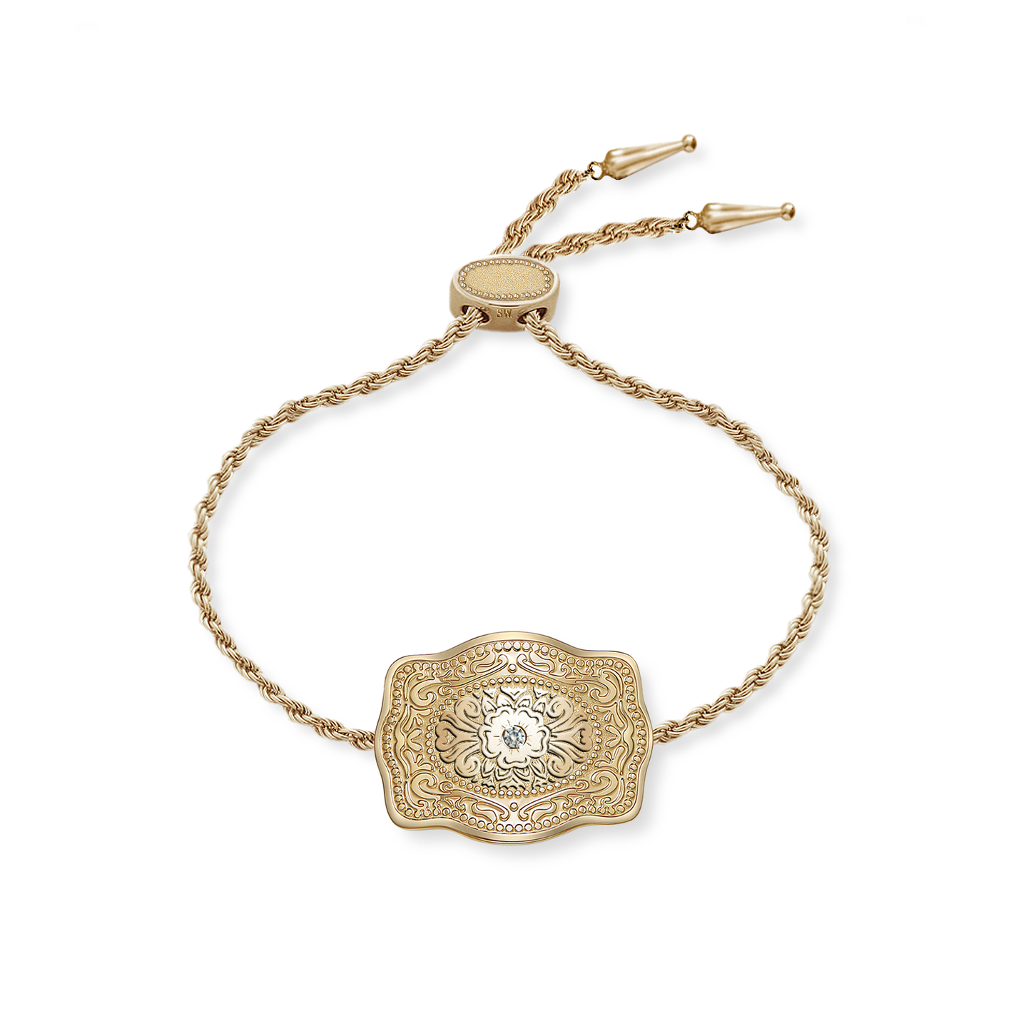 Mini Belt Buckle Bracelet (Amelia Rose) - Gold
