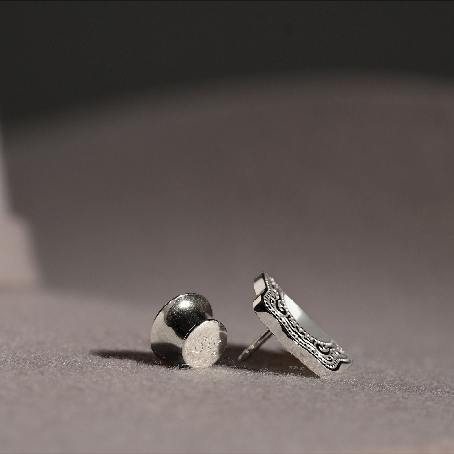 Mini Belt Buckle Hatpin (Customizable) - Silver