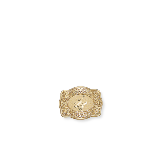 SpurWest Mini Belt Buckle Hatpin (Bronc) - Gold