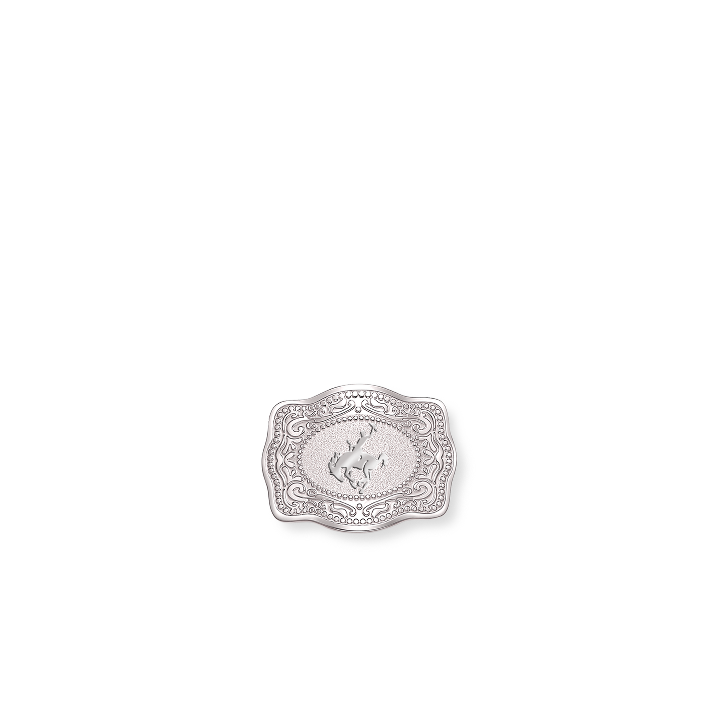 SpurWest Mini Belt Buckle Hatpin (Bronc) - Silver