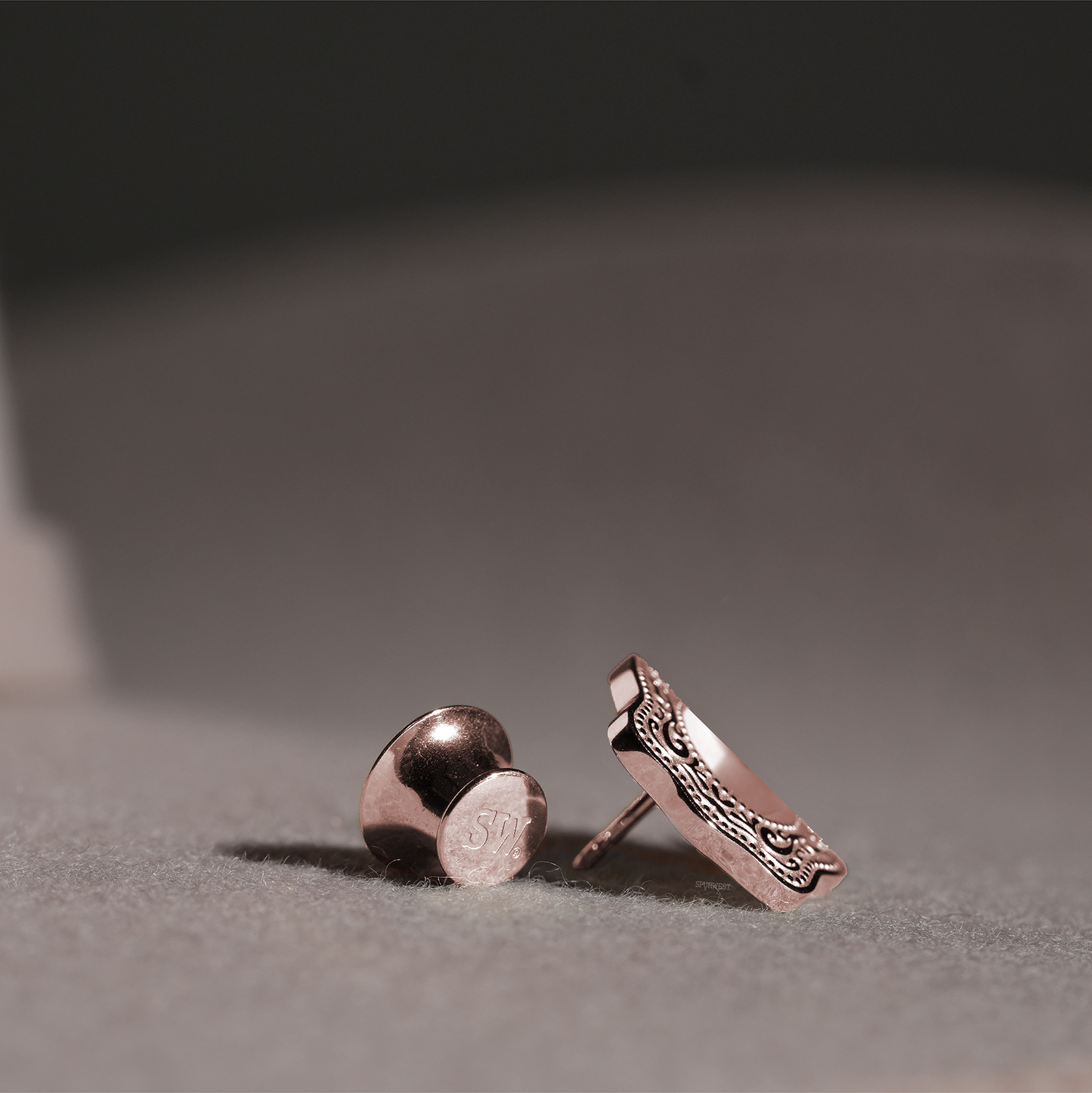 Mini Belt Buckle Hatpin (Customizable) - Rose Gold