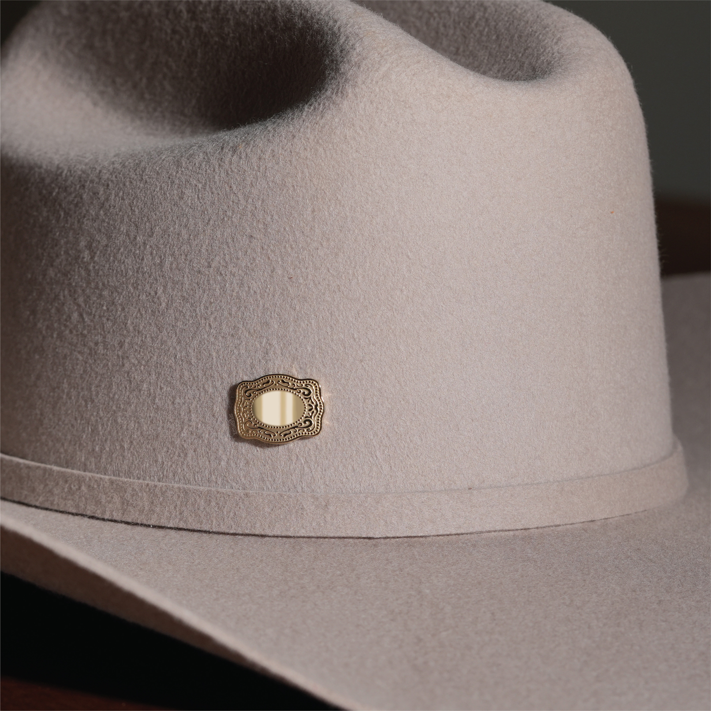 Mini Belt Buckle Hatpin (Customizable) - Gold