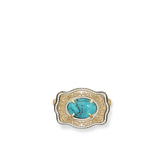 Belt Buckle Ring (Oasis) - Gold