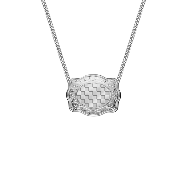 *PREORDER* Checkered Mini Belt Buckle Necklace