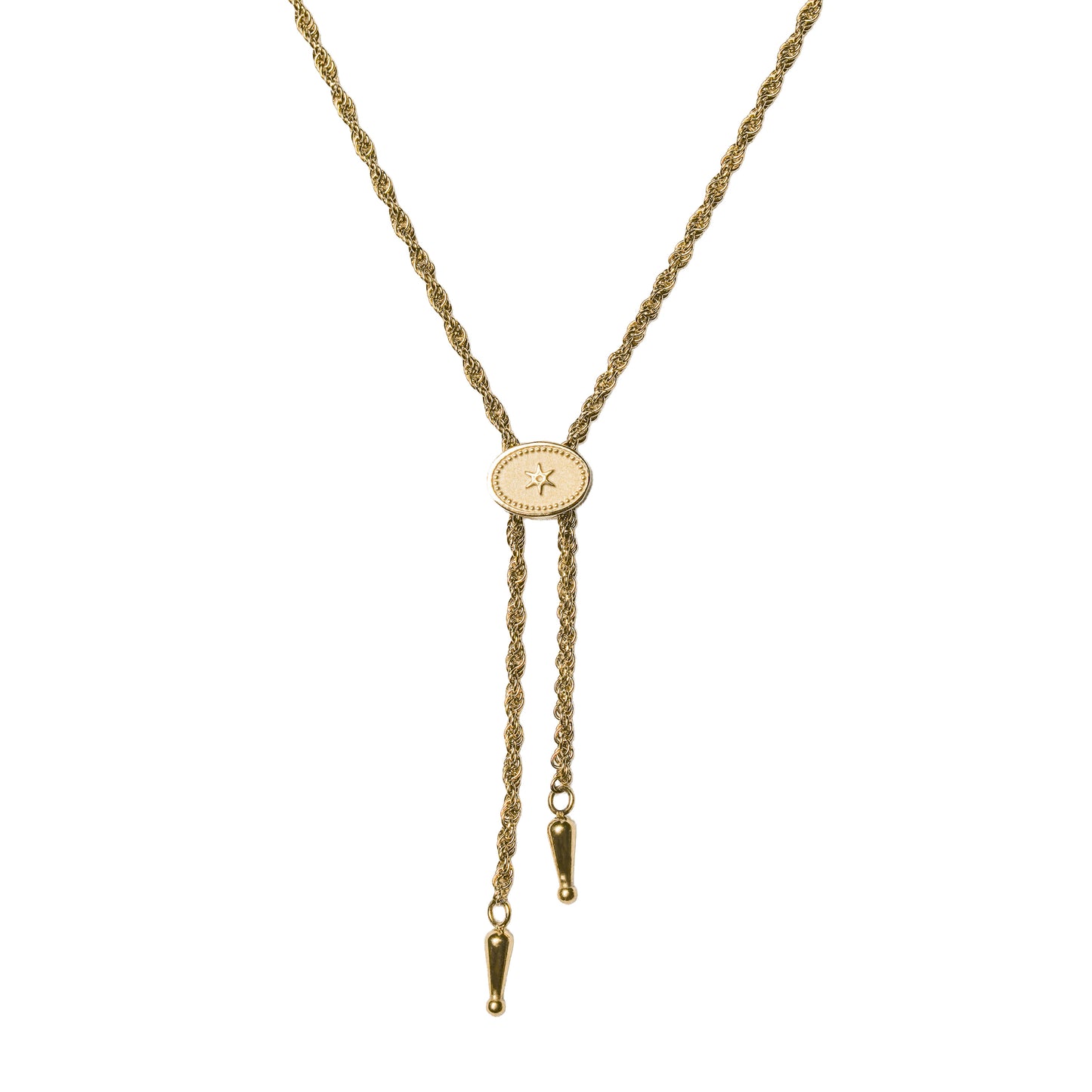 Annley Bolo Tie Necklace - Gold