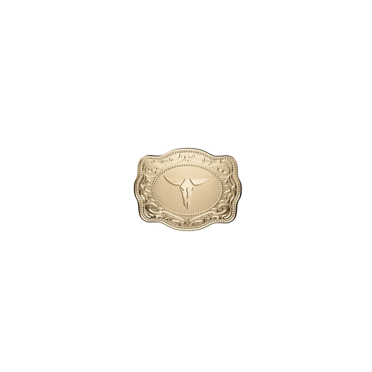 Mini Belt Buckle Ring (Longhorn) - Gold