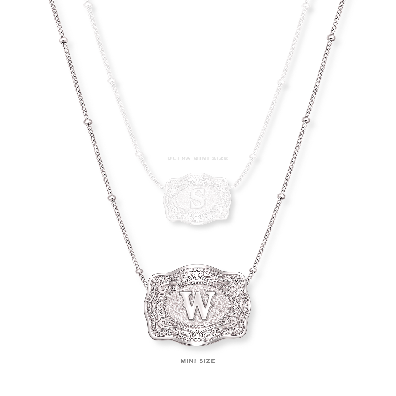 SW Mini Belt Buckle Necklace 22 mm Gold