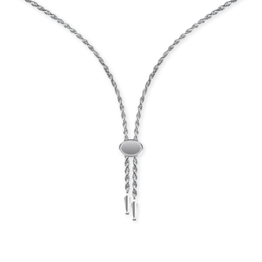 Annley Bolo Tie Necklace - Silver