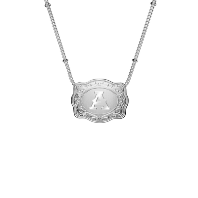 Belt buckle necklace deals