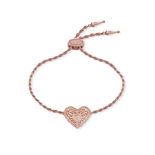 Audrey Heart Bracelet - Rose Gold