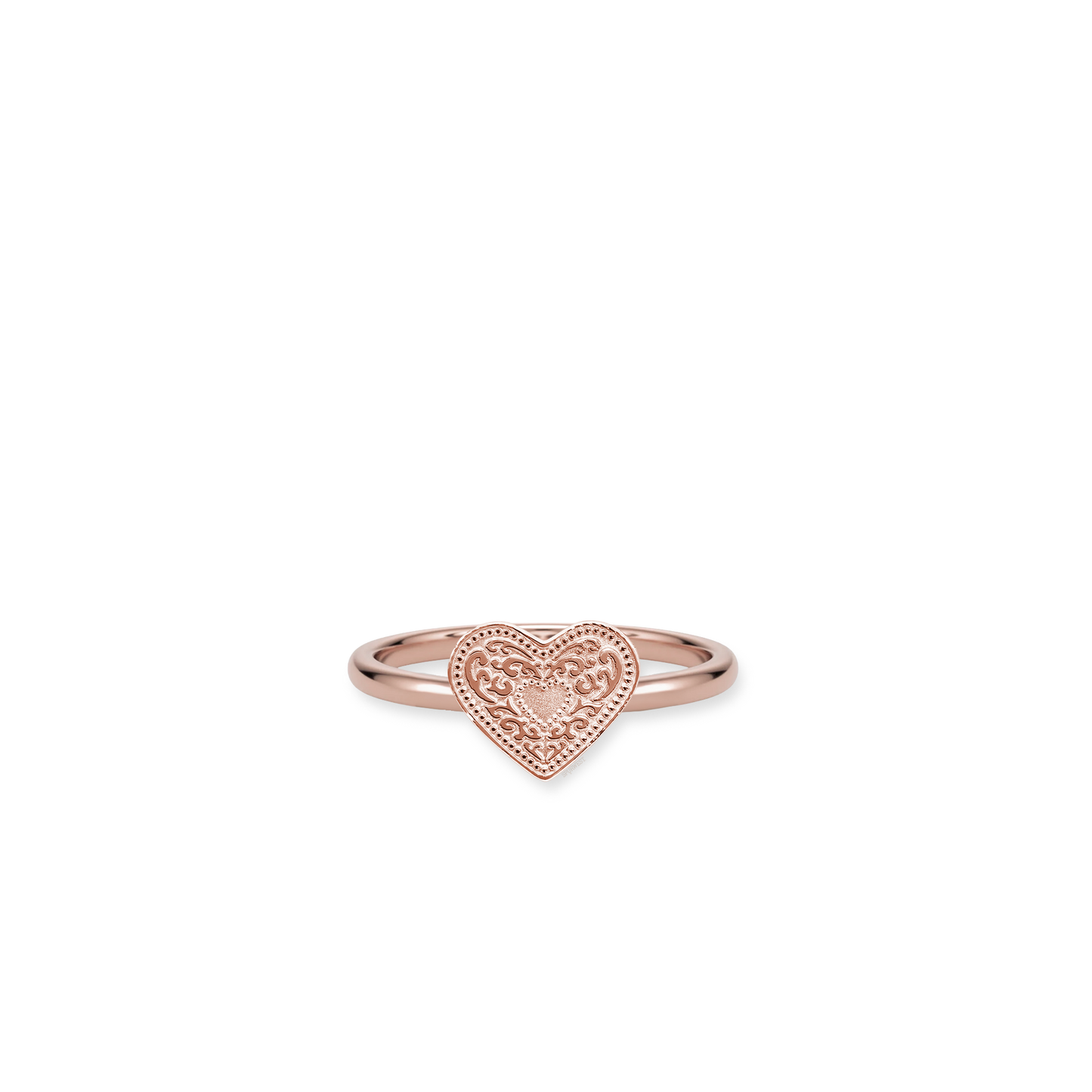 Audrey Heart Ring - Rose Gold