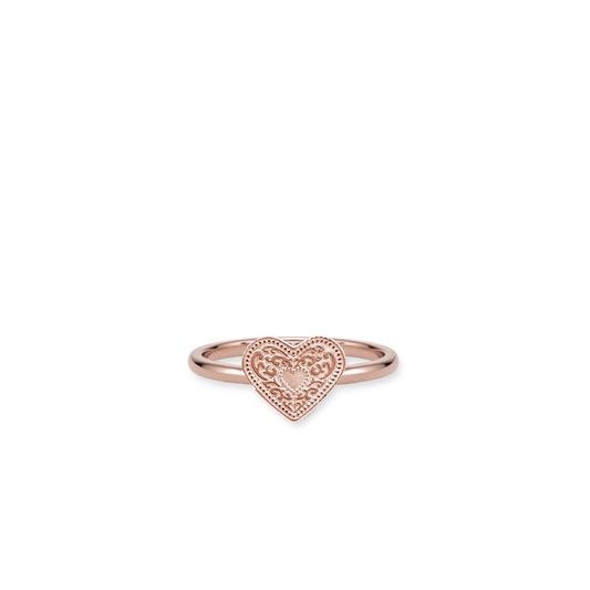 Audrey Heart Ring - Rose Gold