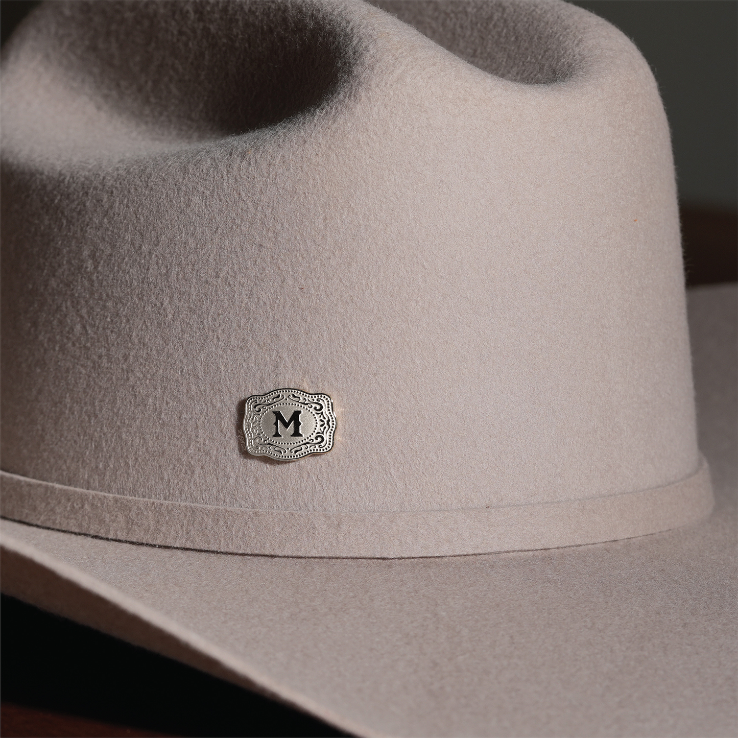 SpurWest Mini Belt Buckle Hatpin (Initial) - Silver