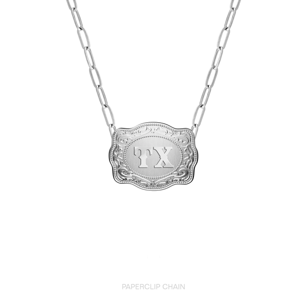 TX Mini Belt Buckle Necklace