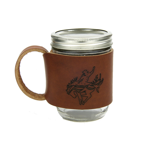Mason Jar Travel Mug- Bucking Horse